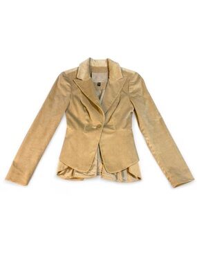 Vintage bebe Beige Peplum Suit Jacket